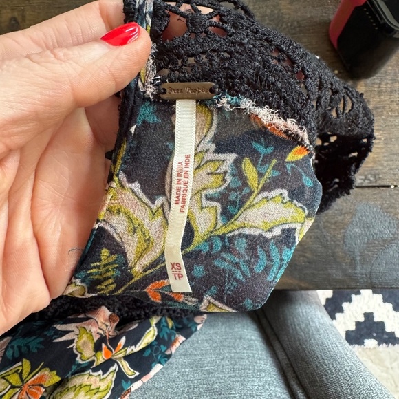 Free People Margot Black Lace Babydoll Dress XS - Picture 5 of 5